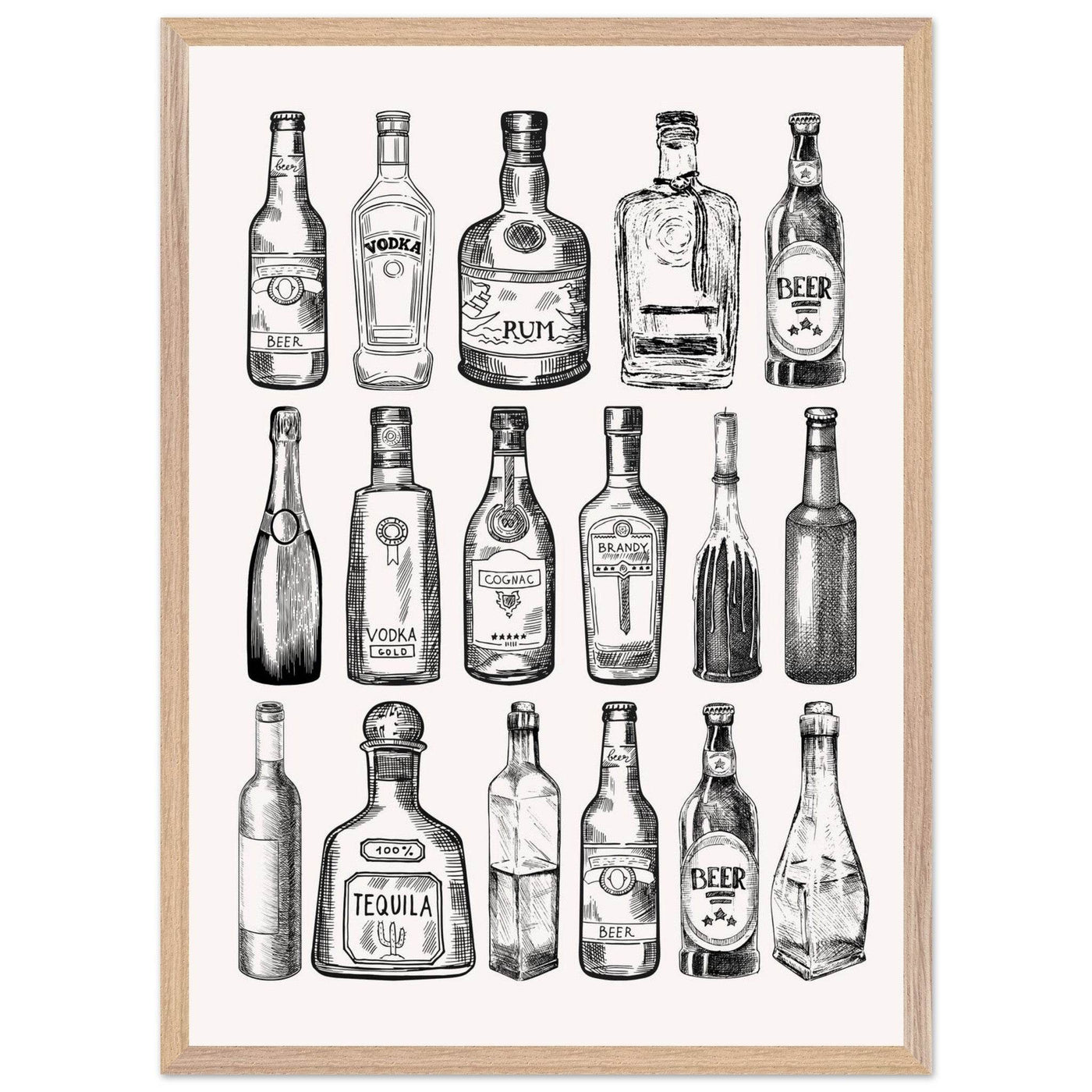 Gin Tonic Cocktail Recipe Classic Bar Print - Vibrantwalls