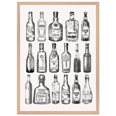 Gin Tonic Cocktail Recipe Classic Bar Print - Vibrantwalls