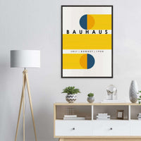Bauhaus Blue Tunnel Geometric Wall Art - Vibrantwalls