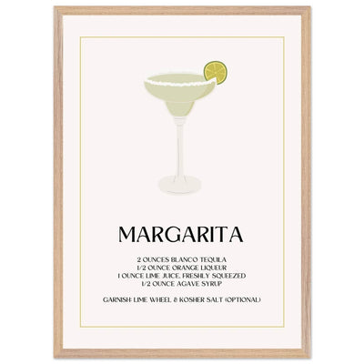 Margarita Cocktail Recipe Tequila Lime Salt Rim - Vibrantwalls