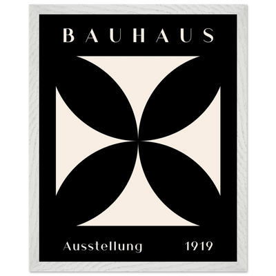 Bauhaus Ausstellung 1919 Black & Cream Minimalist - Vibrantwalls