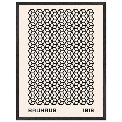 Bauhaus 1919 Geometric Cube Pattern Art Print – Modern Minimalist Framed Poster in Multiple Sizes - Vibrantwalls