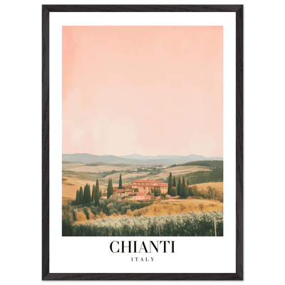 Chianti, Italy Framed Poster – Vintage Tuscan Countryside Wall Art with Customizable Wooden Frame - Vibrantwalls