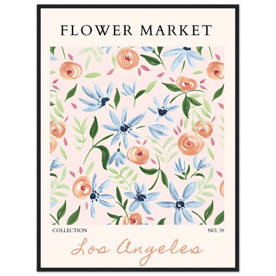 Abstract Floral Framed Poster – Pastel Blossom & Leaf Art Prints | Ready-to-Hang Wall Decor - Vibrantwalls