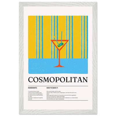 Cosmopolitan Cocktail Recipe City Chic Bar Print - Vibrantwalls