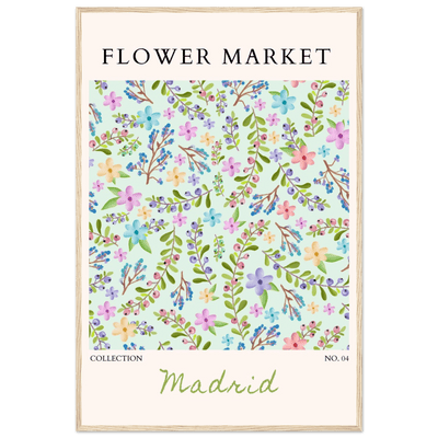 Flower Market Collection Framed Poster – Whimsical Floral & Berry Art Prints | Ready-to-Hang in Various Sizes - Vibrantwalls