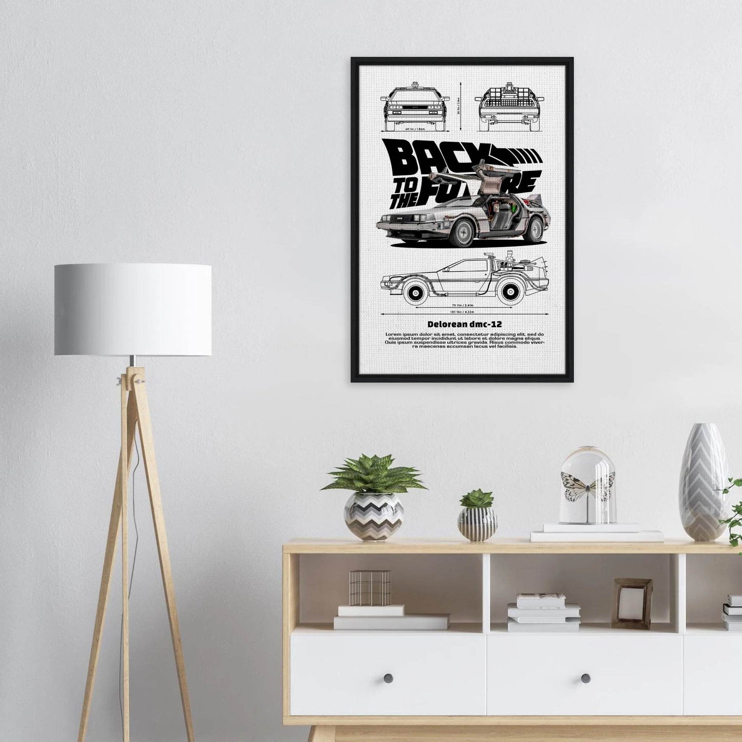 Back to the Future DeLorean 1980s Movie Canvas - Wall Art - Vibrantwalls