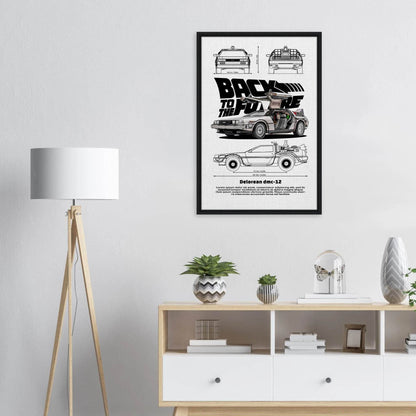 Back to the Future DeLorean 1980s Movie Canvas - Wall Art - Vibrantwalls
