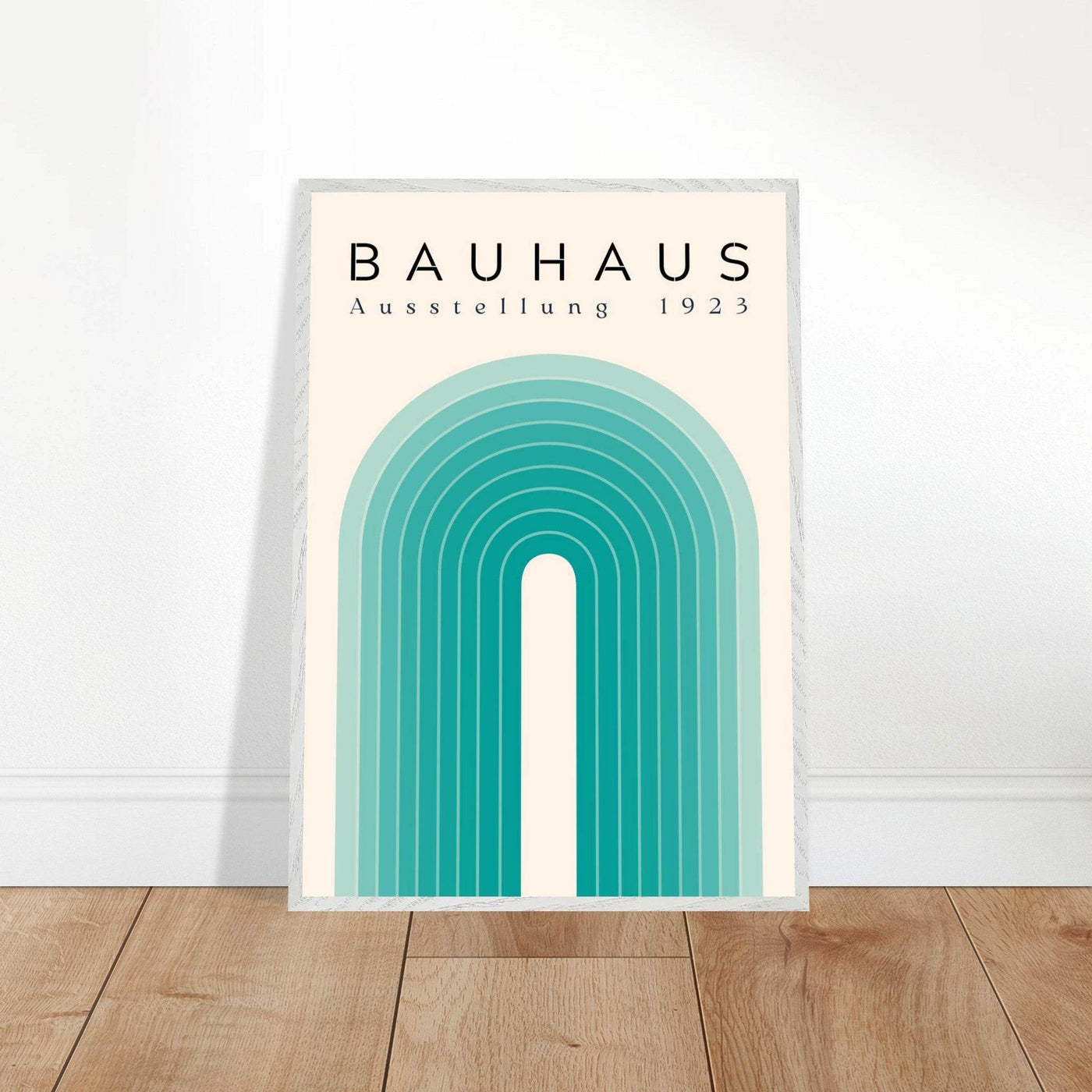 Bauhaus Ausstellung 1923 Teal & Cream - Vibrantwalls