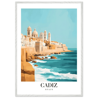 Cadiz Spain Framed Poster – Coastal Charm & Vintage Travel Wall Art with Wooden Frame - Vibrantwalls