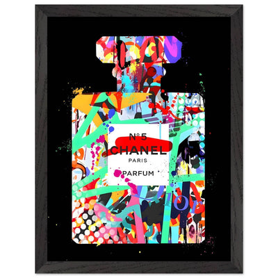 Vibrant Pop Art Chanel No. 5 Perfume Print - Framed & Ready-to-Hang - Vibrantwalls