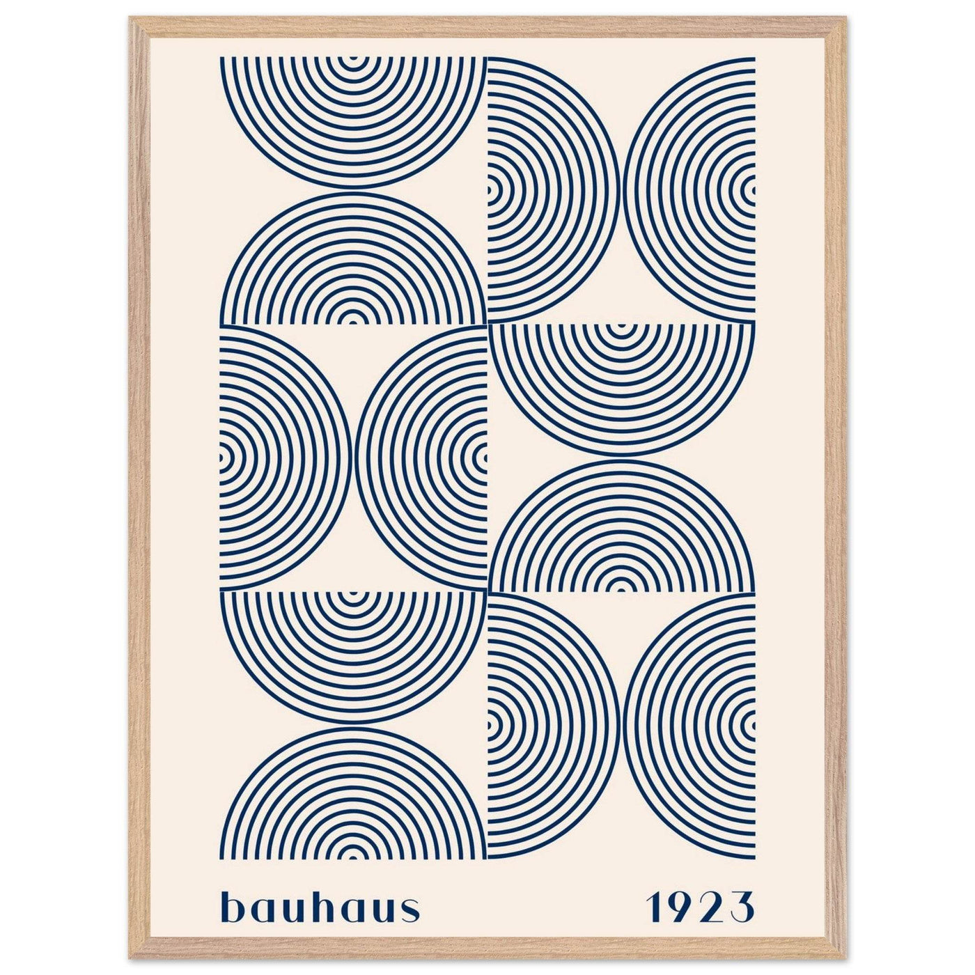 Bauhaus 1923 Navy & Beige - Vibrantwalls