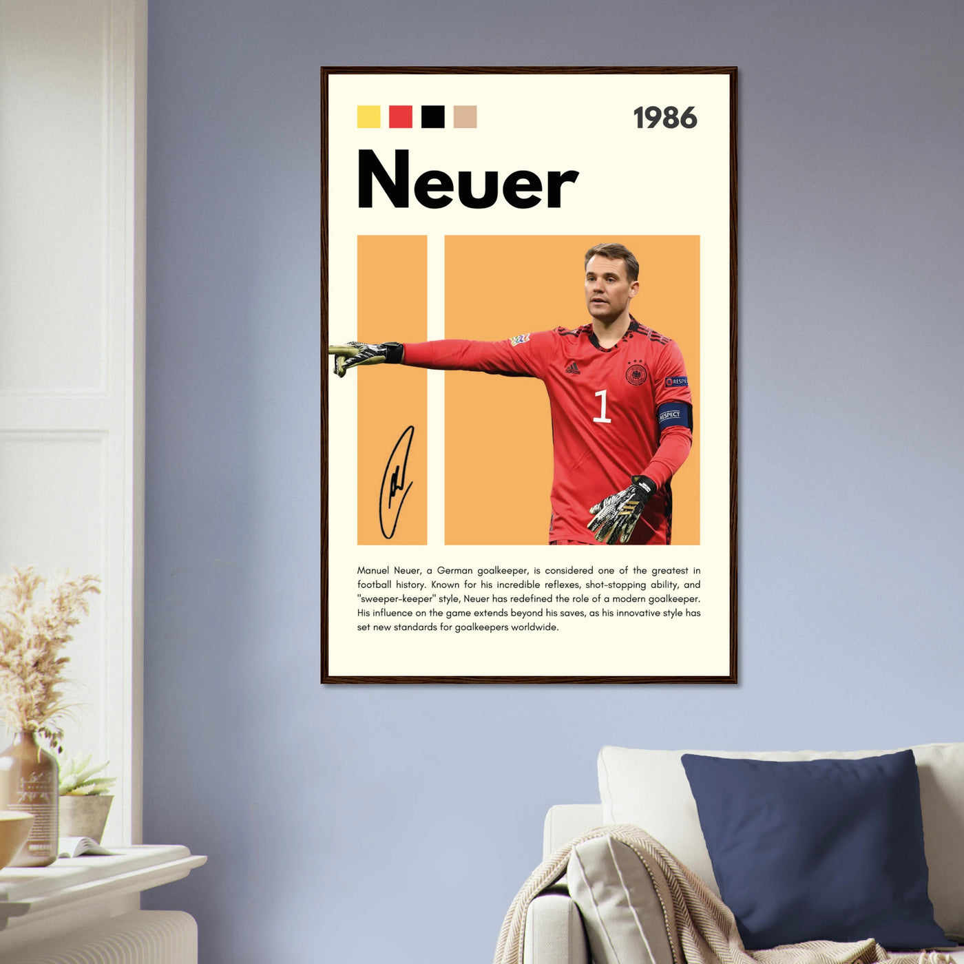 Manuel Neuer Goalkeeper Framed Football Legend Poster Vibrantwalls
