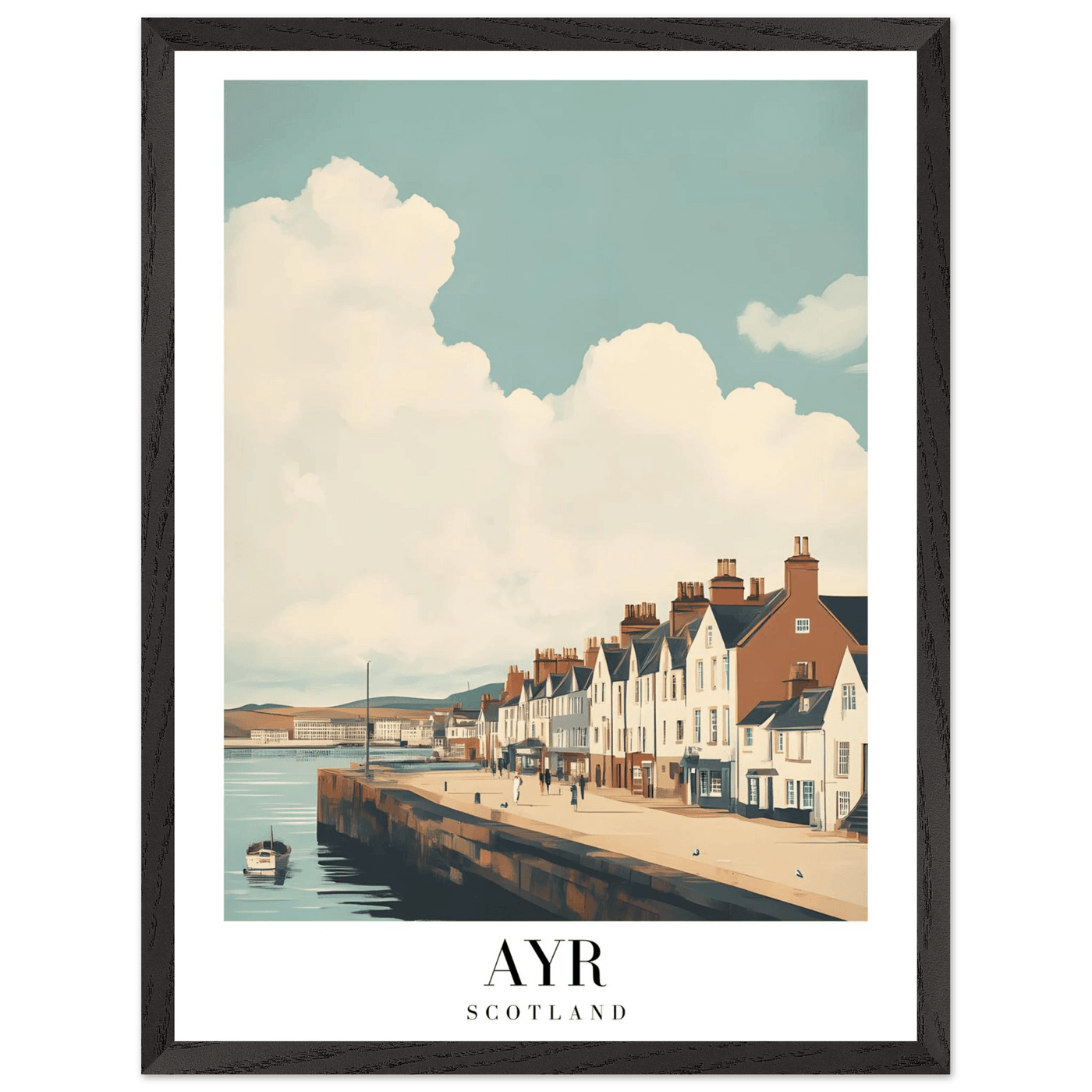 Ayr Scotland Framed Poster – Coastal Charm Wall Art with Vintage Vibe & Wooden Frame - Vibrantwalls