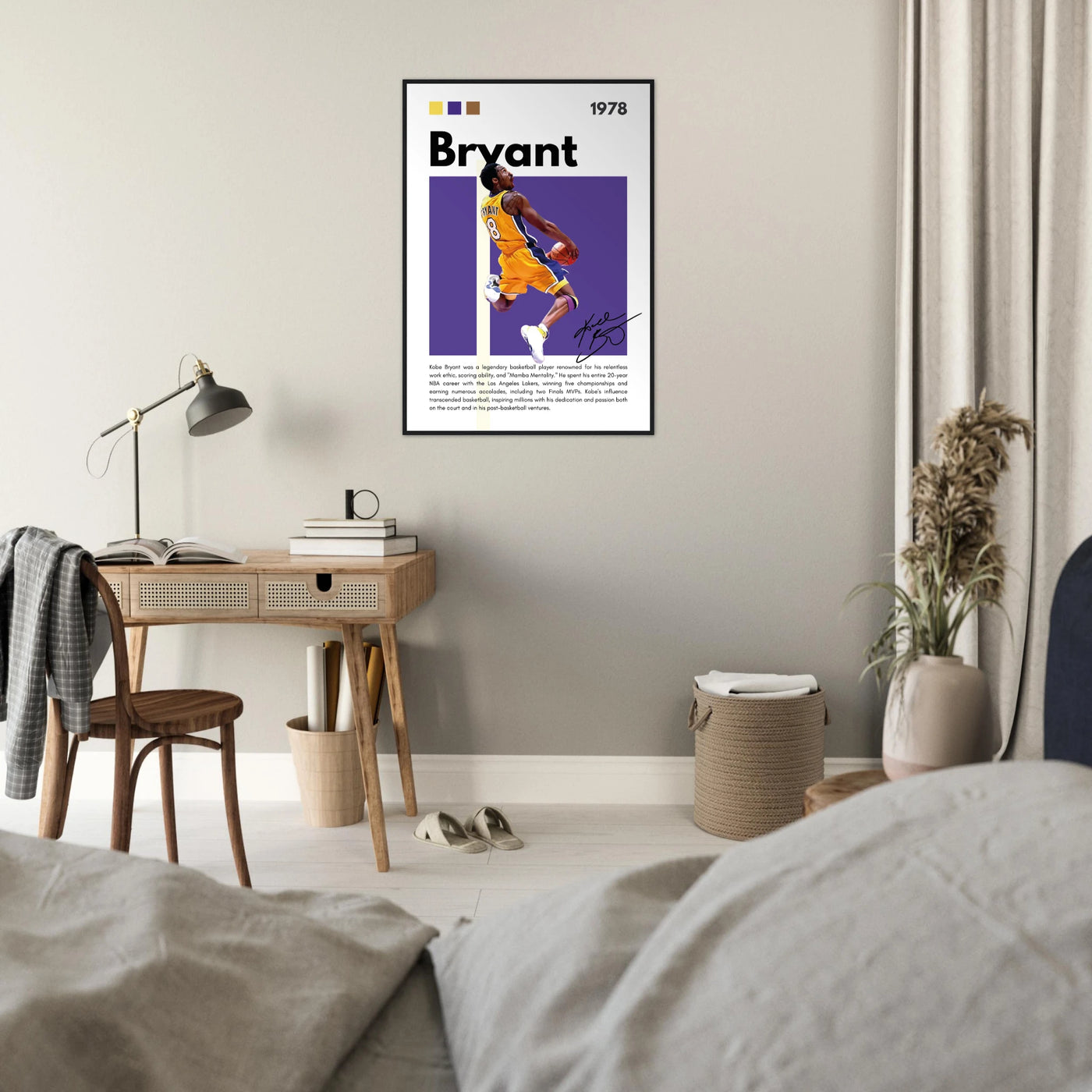 Kobe Bryant Black Mamba Lakers Vintage Poster Vibrantwalls