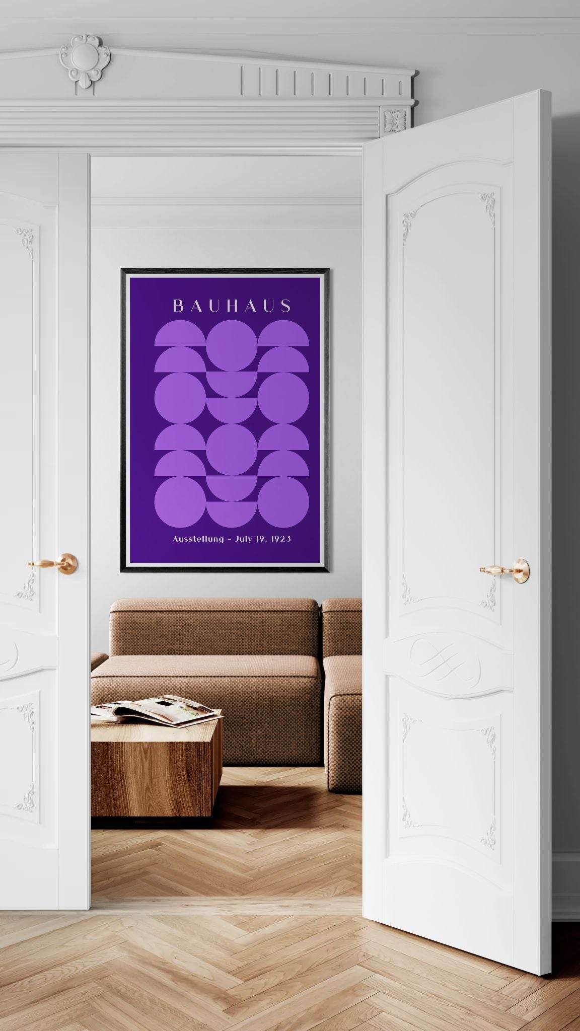 Bauhau 1923 Purple Geometric - Vibrantwalls