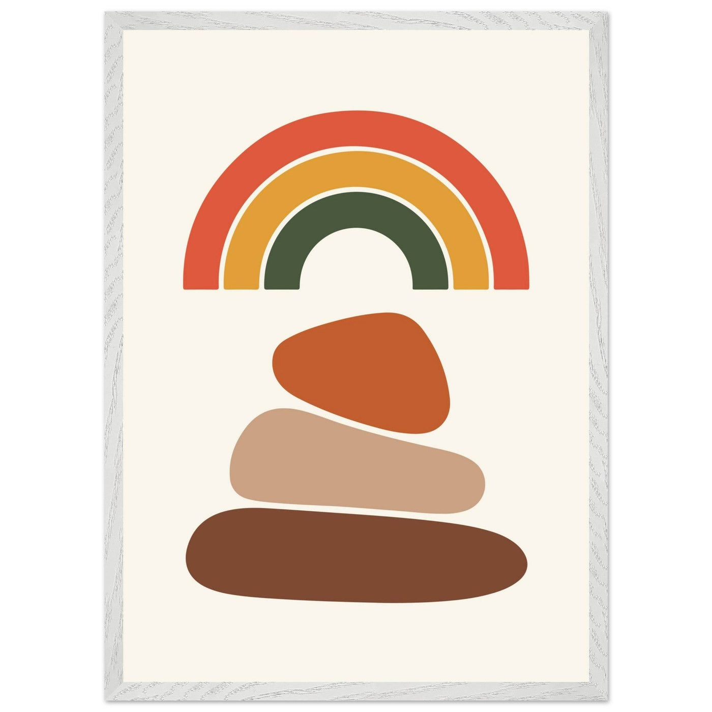 Desert Rainbow & Stone Stack - Vibrantwalls