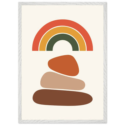 Desert Rainbow & Stone Stack - Vibrantwalls