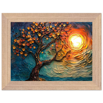 Tree of Life Textured Sunset Palette - Vibrantwalls