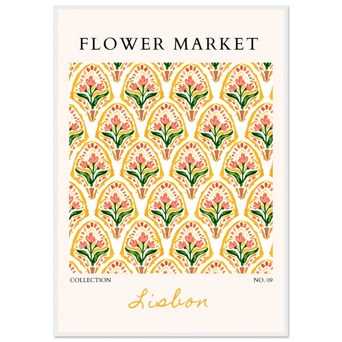 Lisbon Flower Market Framed Poster – Vibrant Floral Art Print | Ready-to-Hang Wall Decor - Vibrantwalls