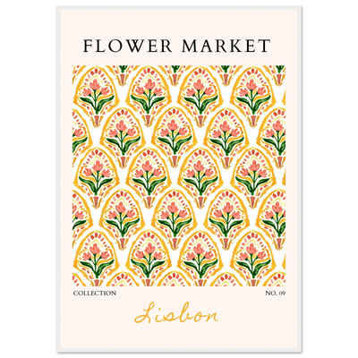 Lisbon Flower Market Framed Poster – Vibrant Floral Art Print | Ready-to-Hang Wall Decor - Vibrantwalls