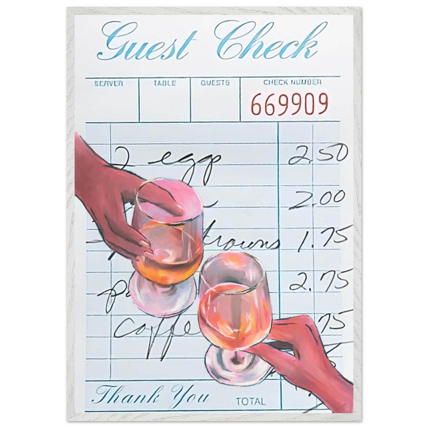 Retro Bar Tab Drink - Vibrantwalls