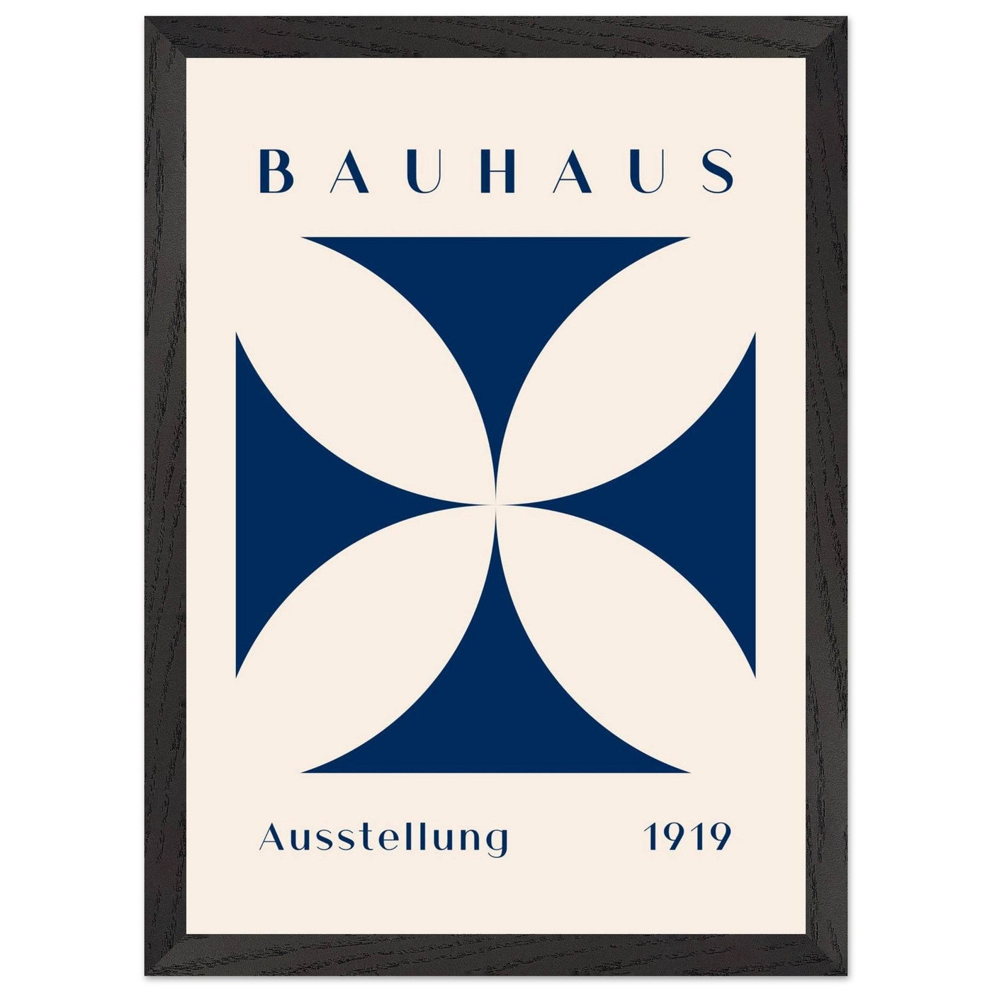 Bauhaus Exhibition 1919 - Navy Cream - Vibrantwalls