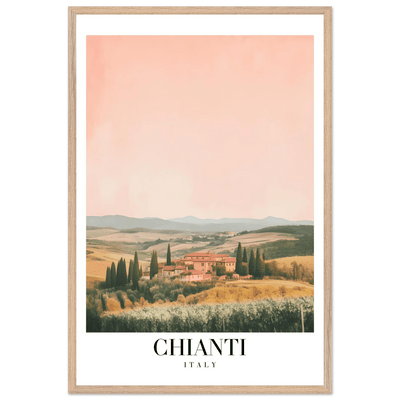 Chianti, Italy Framed Poster – Vintage Tuscan Countryside Wall Art with Customizable Wooden Frame - Vibrantwalls