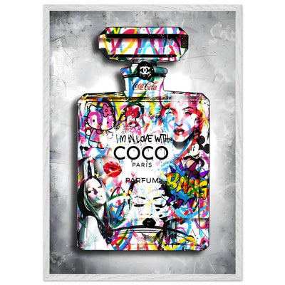 Vibrant Pop Art Chanel Perfume Bottle Print - Graffiti Chic Wall Decor for Fashion Lovers - Vibrantwalls