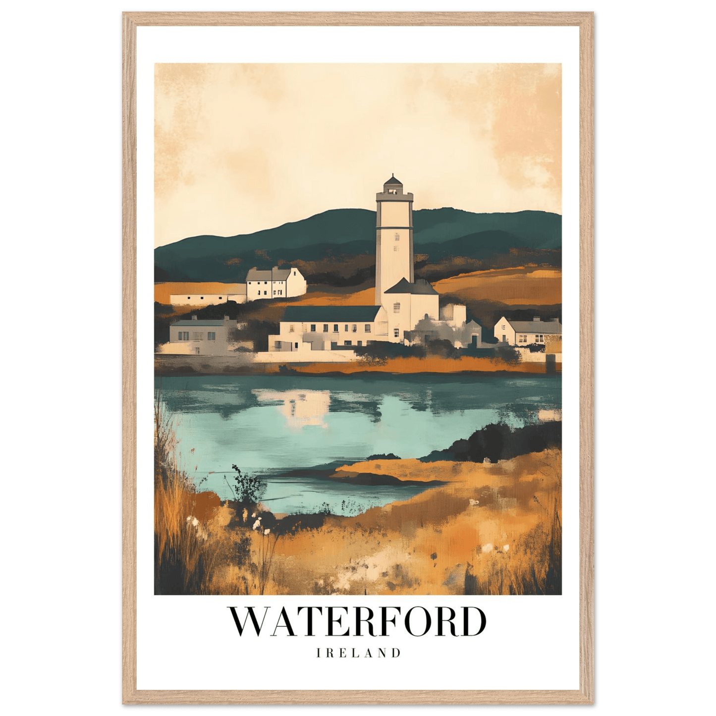 Waterford Ireland Coastal Vintage Travel Poster - Wall Art - Vibrantwalls