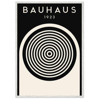 Bauhaus Black Cream Concentric Circle Wall Art - Vibrantwalls