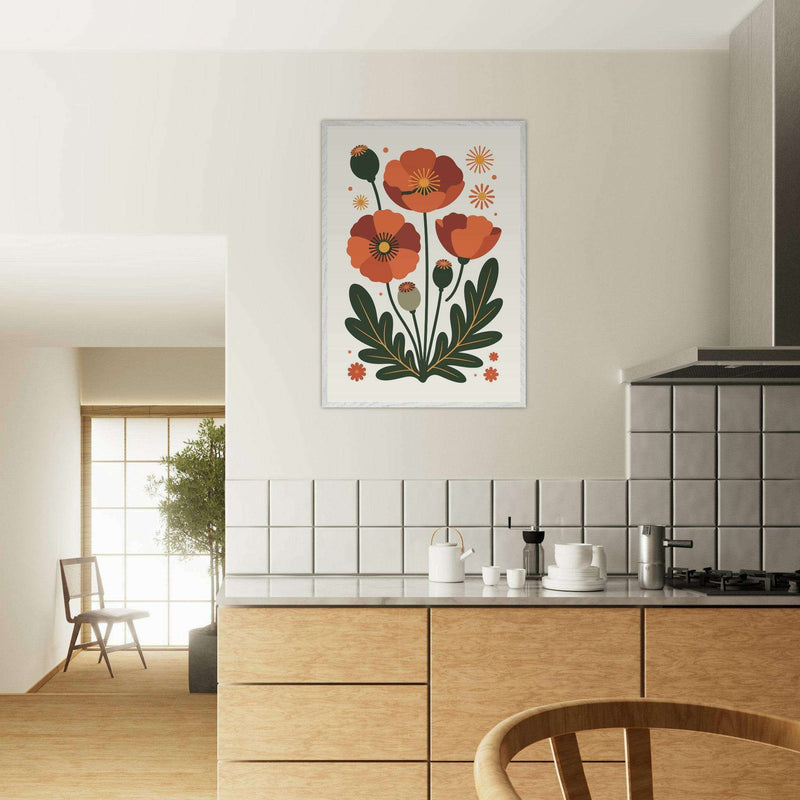 Abstract Floral Bloom Terracotta Earth Tones - Vibrantwalls