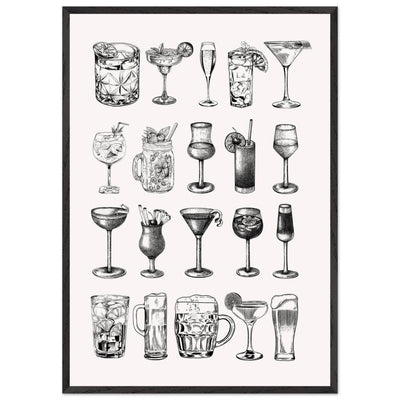 Gin Tonic Cocktail Recipe Vintage Style Art - Vibrantwalls