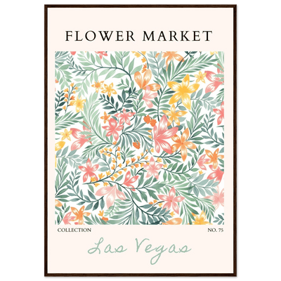 Flower Market Collection Framed Poster – Las Vegas Botanical Bliss Print | Ready-to-Hang Floral Art - Vibrantwalls
