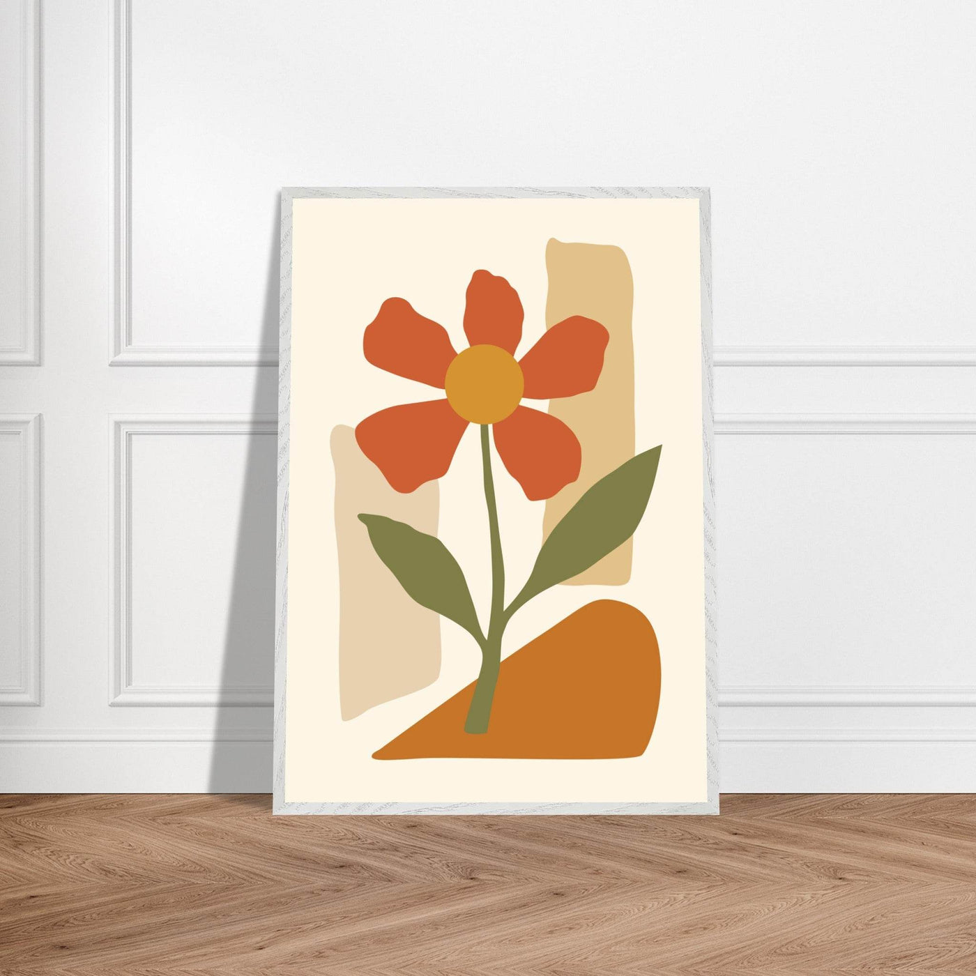 Abstract Floral Bloom Pink Minimalist Design - Vibrantwalls