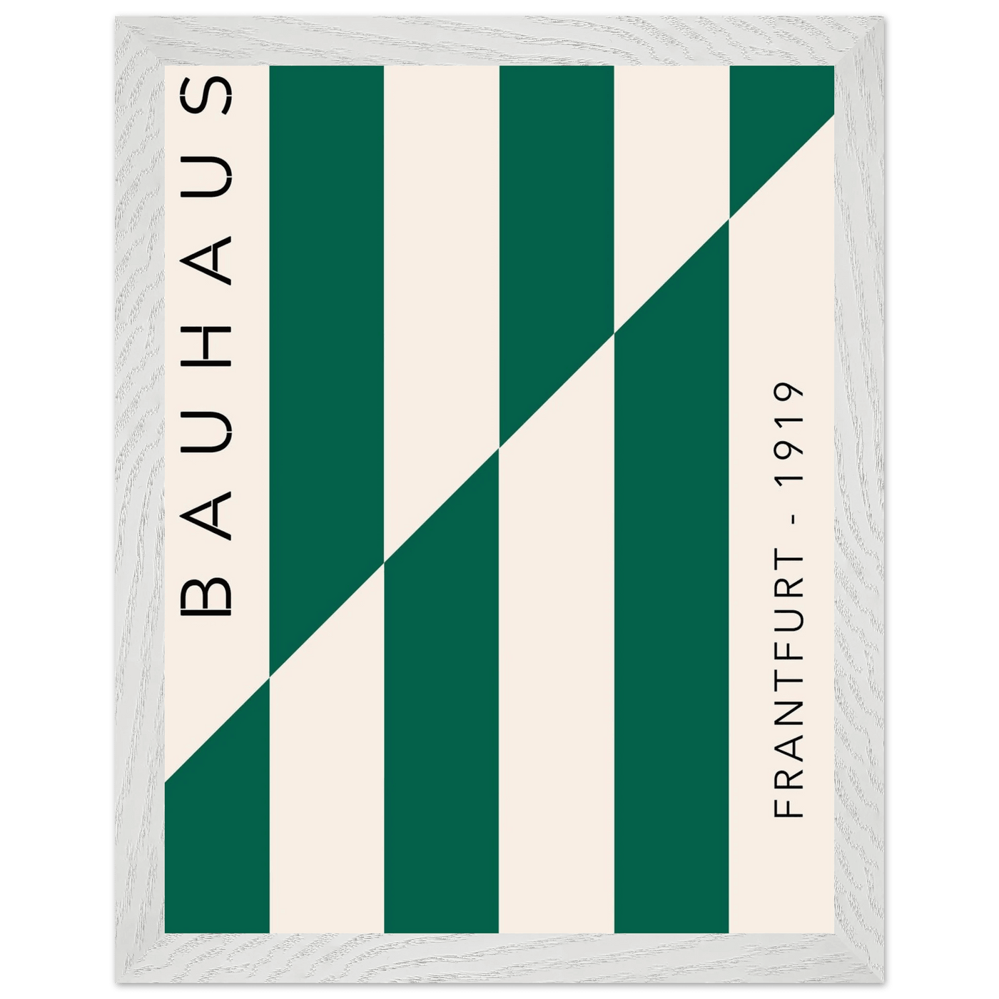 Bauhaus Emerald Green & Cream Modern - Vibrantwalls