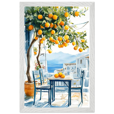 Mediterranean Lemon Tree Decor with Sea View Charm - Vibrantwalls