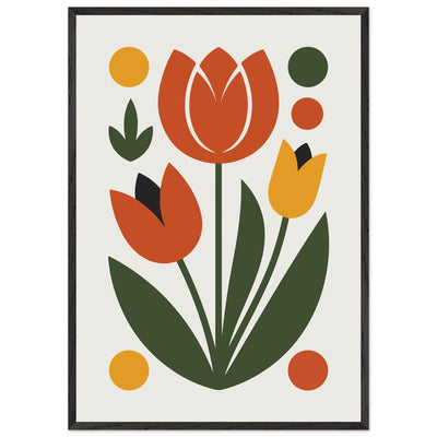 Abstract Mid-Century Modern Tulip Art - Vibrantwalls