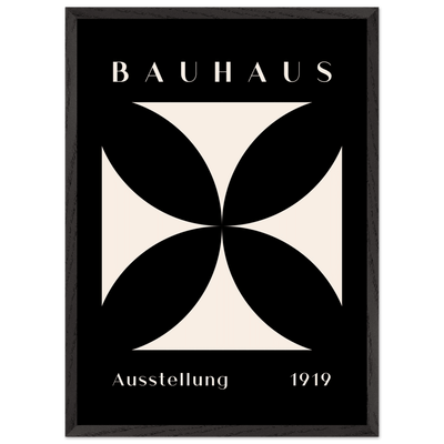 Bauhaus Ausstellung 1919 Black & Cream Minimalist - Vibrantwalls