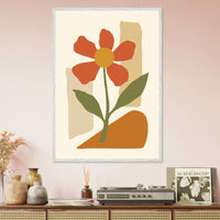 Abstract Floral Bloom Pink Minimalist Design - Vibrantwalls