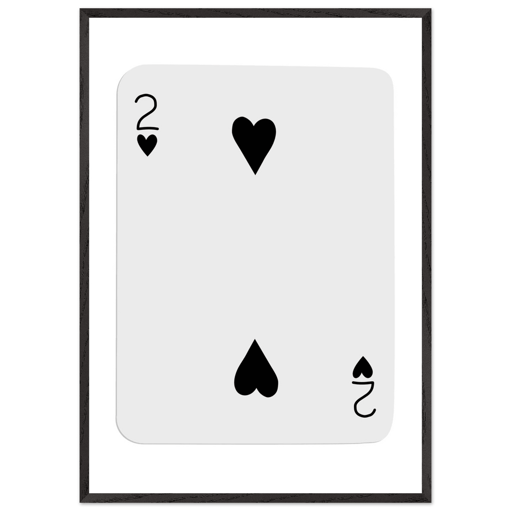 Two of Hearts Custom Playing Cards Framed Poster Wall Art - Vibrantwalls