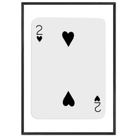 Two of Hearts Custom Playing Cards Framed Poster Wall Art - Vibrantwalls