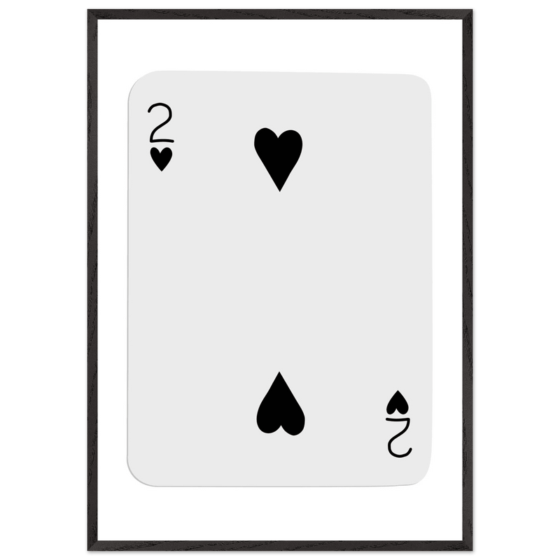 Two of Hearts Custom Playing Cards Framed Poster Wall Art - Vibrantwalls