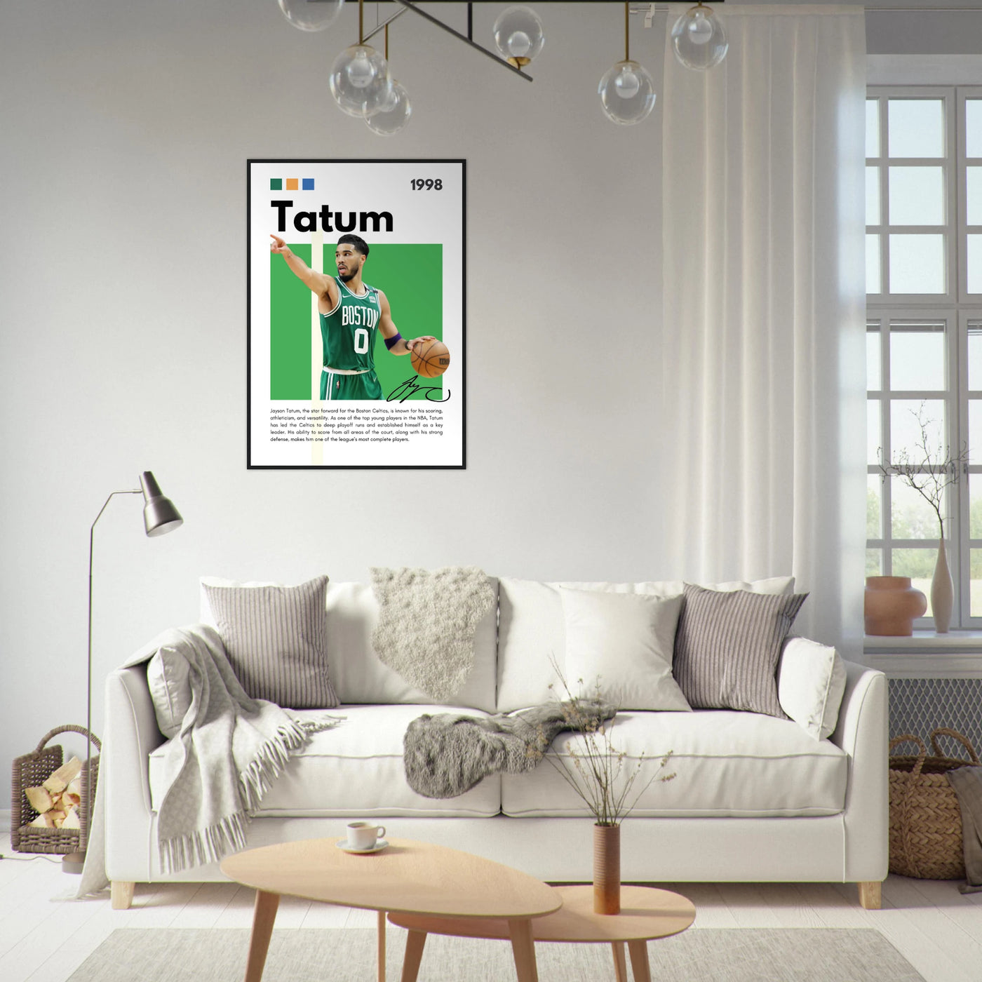 Jayson Tatum Boston Celtics Star Framed Poster Vibrantwalls