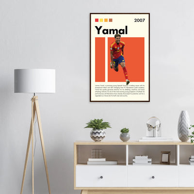 Lamine Yamal Spain Soccer Framed Football Poster Vibrantwalls
