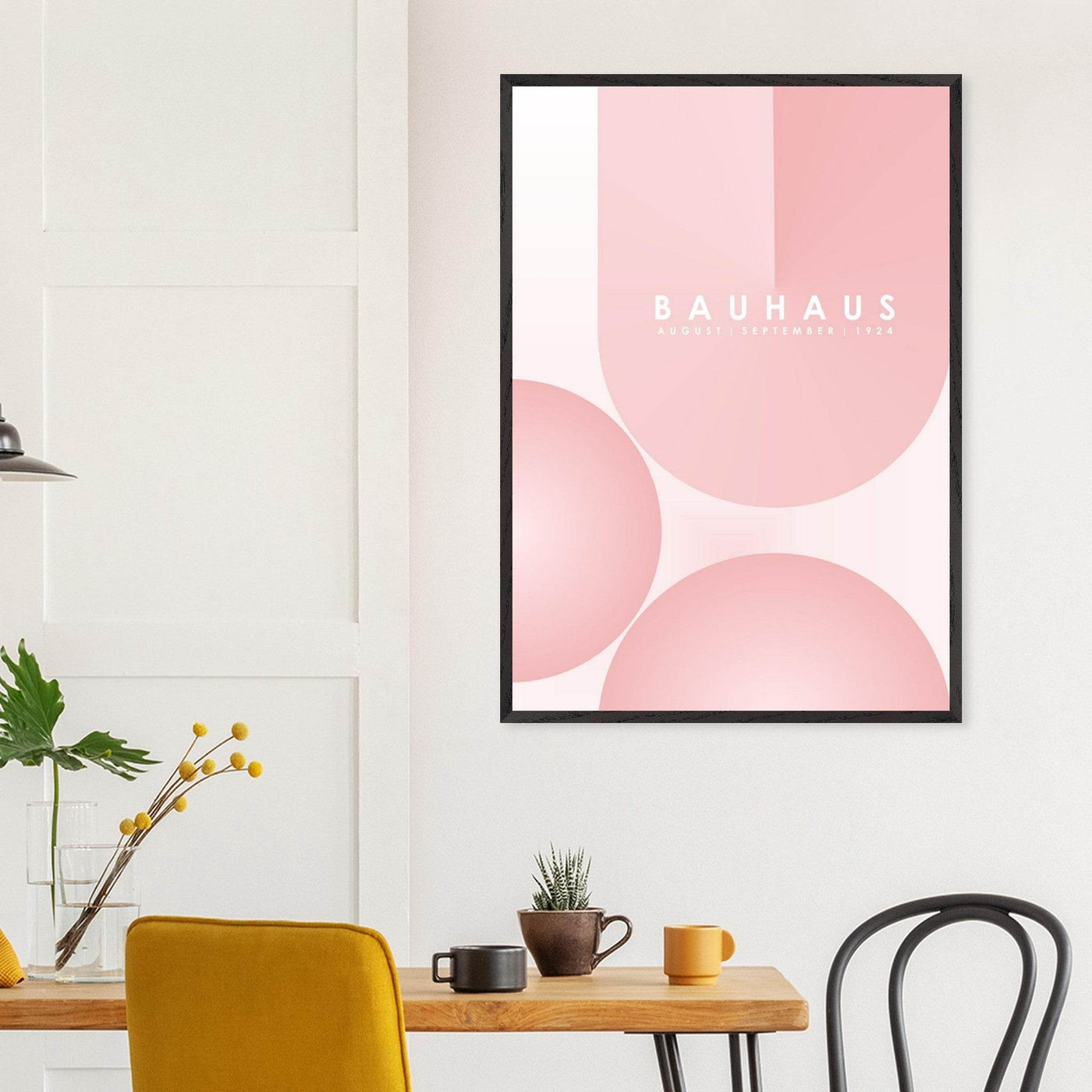 Bauhaus Soft Pink Geometric Design for Contemporary Spaces - Vibrantwalls
