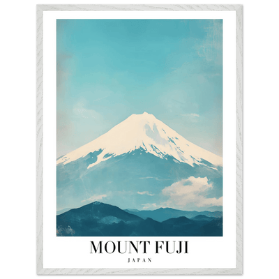 Mount Fuji Japan Framed Poster – Serene Vintage Travel Wall Art with Wooden Frame - Vibrantwalls