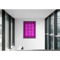 Bauhaus Pink Purple Abstract Wall Art - Vibrantwalls