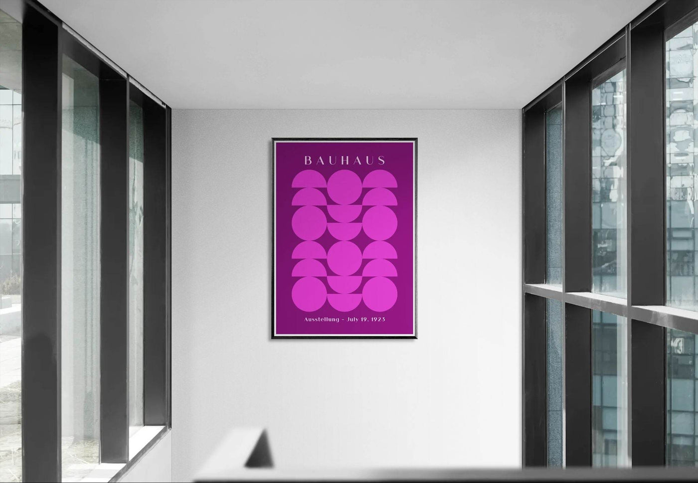 Bauhaus Pink & Purple Abstract - Vibrantwalls