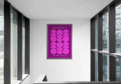 Bauhaus Pink & Purple Abstract - Vibrantwalls